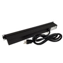 Hammond 19 inch 8 Outlet Horizontal Rack Mount Power Strip - 6ft Cord, 5-20P Plug, 5-20R Front Receptacles