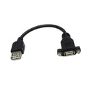 6 inch USB 2.0 to A Female Adapter with Screw Holes
