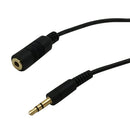 3.5mm Stereo Male to Female Cable Riser Rated CMR/FT4 - Black