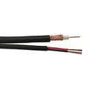 100ft RG59 20AWG BC 95% Braid + 2C 18AWG CCA Siamese Bulk Cable CMR - Black