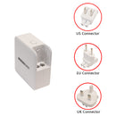 USB Travel Charger - 65W - USB Type-C (20W) - USB Type-C (60W) - GaN - White