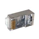 RJ45 1 Piece Cat6 Plug Shielded for Round Cable Solid or Stranded 8P 8C - Pack of 50