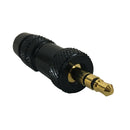 Premium 3.5mm Locking Stereo Male Solder Connector 6.3mm ID - Black