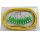 3m SC/APC 12-fiber Singlemode 9µ Jacketed Pigtail 19inch 900um fan-out - OFNR