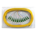 3m LC/APC 12-fiber Singlemode 9µ Jacketed Pigtail 19inch 900um fan-out - OFNR