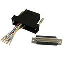 RJ45 to DB25 Female Modular Adapter - Black