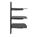 Media Player - A/V Component Wall Mount Triple Shelf, Glass - Black