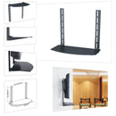 Media Player TV/Bracket Mount Shelf, Glass - Black