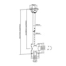 Telescopic Swivel & Tilt Ceiling Mount Bracket for Flat LCD/LEDs - Fits Sizes 23-42 inches - Maximum VESA 200x200