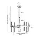 Dual Swivel & Tilt Ceiling Mount Bracket for Flat LCD/LEDs Fits Sizes 37-70 inches - Maximum VESA 600x400