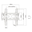 Tilting Mount TV Wall Mount Bracket for Flat and Curved LCD/LEDs - Fits Sizes 23-42 inches - Max VESA 200x200