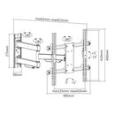 Full Motion Mount TV Wall Mount Bracket for Flat and Curved LCD/LEDs - Fits Sizes 32 to 55 inches - Maximum VESA 400x400