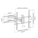 Full Motion TV Wall Mount Bracket for Flat and Curved LCD/LEDs Fits Sizes 50 to 90 inches - Maximum VESA 800x600