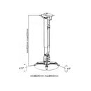 Projector Wall/Ceiling Mount, 4 Arm Tilt & Rotate Adjustable Length 430 to 650mm - Black