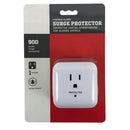1 Outlet Power Tap - 900J Surge Protection - White