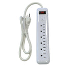 6 outlet Surge Protector  - 750J, 3ft Cord - White