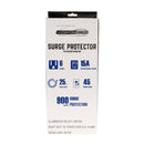 6 Outlet 900J Surge Protector - 45 Degree Angle 5-15P Plug – Circuit Breaker - Black