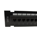 12-Port CAT6 Patch Panel, Self Mount Patch Panel - 110 Punch-Down