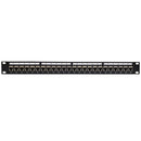 24-Port CAT6A Shielded Patch Panel, 19" Rackmount 1U - Pass-Through