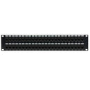 48-Port CAT5e Patch Panel, 19" Rackmount 2U - Pass-Through