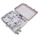 Indoor/Outdoor 16-Port Plastic Fiber Optic Wall Mount Terminal Box White
