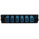 Loaded LGX Adapter Panel with 6x Duplex LC/UPC Singlemode - Black