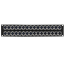 24-Port Female + 8-port XLR Male patch panel, 19 inch rackmount 2U
