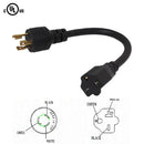 1ft NEMA L6-20P to NEMA 6-20R Power Cable - 12AWG - SJT Jacket