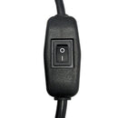 NEMA 5-15P to IEC C13 Power Cable with ON/OFF Switch - 16AWG - SJT Jacket