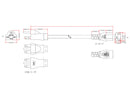 NEMA 6-15P to IEC C13 Power Cable - SJT Jacket