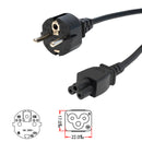 CEE 7/7 (Euro) to IEC C5 - H05VV-F 0.75 Power Cable (2.5A 250V) Power Cord - 2m
