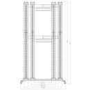 Four Post Relay Rack - 19 inch 42U, Square hole, Depth 24-36 inch