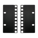 3U 23 to 19 inches Reducer Panel Adapter, Square Hole - Black Pair