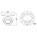 8MP Varifocal Turret IP Camera 2.8~12mm Smart IR IK10 IP67 Rated - White