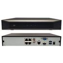 4-Channel IP NVR 4K 80Mbps 4x PoE 1x SATA - 1U