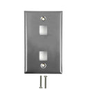 2-Port Keystone Stainless Steel Wall Plate