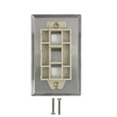 2-Port Keystone Stainless Steel Wall Plate