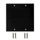 Double Gang Wall Plate, Solid - Black