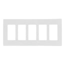 Decora Screw-Less Wall Plate- Five Gang - White