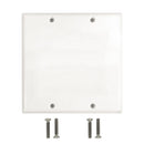 Double Gang Wall Plate, Solid - White