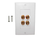 2 Pair Banana Clip Wall Plate Kit Decora - White