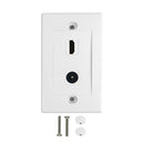 HDMI + 1-Port Toslink Wall Plate Kit - White