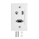 VGA USB + 1-Port 3.5mm Wall Plate Kit - White