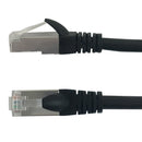 RJ45 Cat6a SSTP 10GB Molded Shielded Patch Cable - Premium Fluke® Patch Cable Certified - CMR Riser Rated